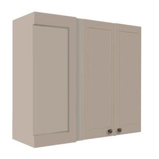 Módulo Armário Aéreo Canto Reto 88x100x34cm 100% MDF Cozinha Provence Robel Fendi/Fendi Matte