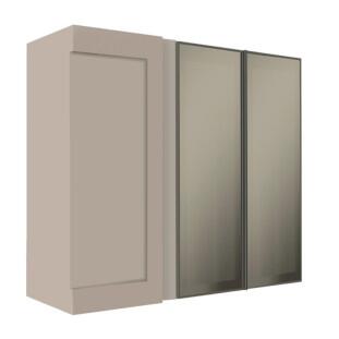 Armário Aéreo Canto Reto 88x100x36 Vidro Reflecta Cozinha Modulada Robel Fendi