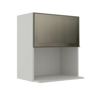 Armário Aéreo Nicho Micro-Ondas 68x60x43 Vidro Reflecta Cozinha Modulada Robel Branco