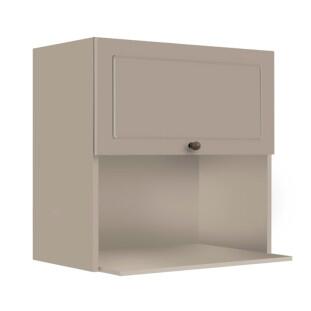 Módulo Armário Aéreo Nicho Micro-Ondas 68x70x43cm 100% MDF Cozinha Provence Robel Fendi/Fendi Matte