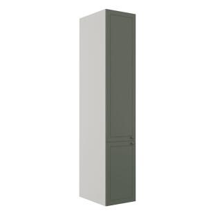 Módulo Paneleiro 208x40x56cm 2 Portas 100% MDF Cozinha Provence Robel Branco/Salvia Matte