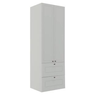 Módulo Paneleiro 172x70x56cm 2 Portas 2 Gavetas 100% MDF Cozinha Provence Robel Branco/Branco Matte