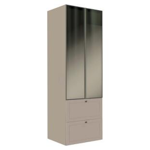 Módulo Paneleiro 172x70x56cm 2G 2P Vidro Reflecta Cozinha Provence Robel Fendi/Fendi Matte