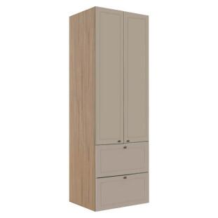 Módulo Paneleiro 172x70x56cm 2 Portas 2 Gavetas 100% MDF Cozinha Provence Robel Hanover/Fendi Matte