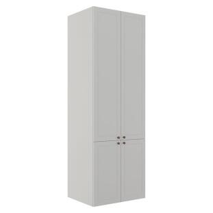 Módulo Paneleiro 208x70x56cm 4 Portas 100% MDF Cozinha Provence Robel Branco/Branco Matte