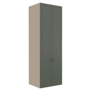 Módulo Paneleiro 208x70x56cm 4 Portas 100% MDF Cozinha Provence Robel Fendi/Salvia Matte