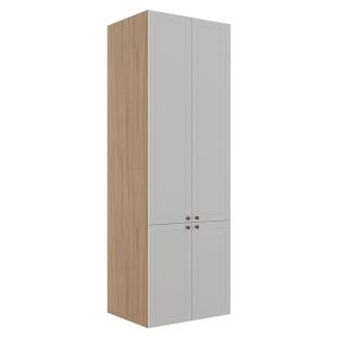 Módulo Paneleiro 208x70x56cm 4 Portas 100% MDF Cozinha Provence Robel Hanover/Branco Matte