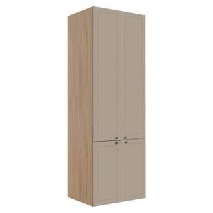 Módulo Paneleiro 208x70x56cm 4 Portas 100% MDF Cozinha Provence Robel Hanover/Fendi Matte