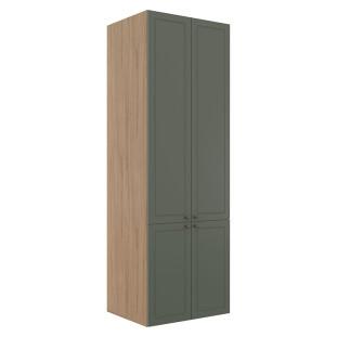 Módulo Paneleiro 208x70x56cm 4 Portas 100% MDF Cozinha Provence Robel Hanover/Salvia Matte