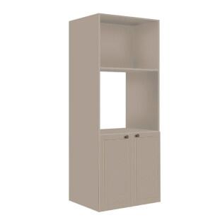 Módulo Torre Quente 172x70x56cm Micro-Ondas Forno 100% MDF Cozinha Provence Robel Fendi/Fendi Matte