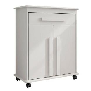 Buffet Balcão Pequeno Multiuso 75cm 2 Portas Chile RV Móveis Branco