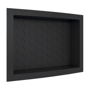 Nicho Parede Para Banheiro 40x27x9cm Termoplástico Cozimax Preto