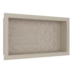 Nicho Para Banheiro 60x30X10 Mármore Sintético Cozimax Bege Textura