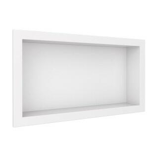 Nicho Para Banheiro 60x30x10 Mármore Sintético Cozimax Branco Liso