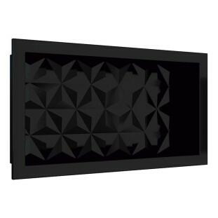 Nicho Para Banheiro 60x30X10 Mármore Sintético Cozimax Preto Textura