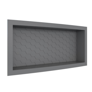 Nicho Parede Para Banheiro 60x27x9cm Termoplástico Cozimax Chumbo