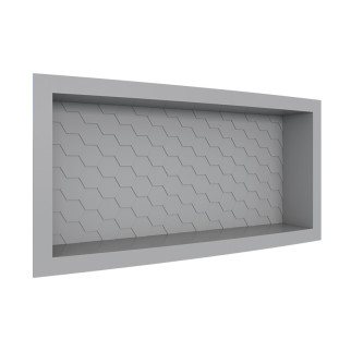 Nicho Parede Para Banheiro 60x27x9cm Termoplástico Cozimax Cinza