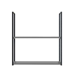 Módulo Nicho Metal 68x60x33cm 2 Prateleiras Cozinha Modulada Robel Cinza