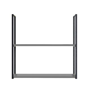 Módulo Nicho Metal 68x70x33cm 2 Prateleiras Cozinha Modulada Robel Cinza