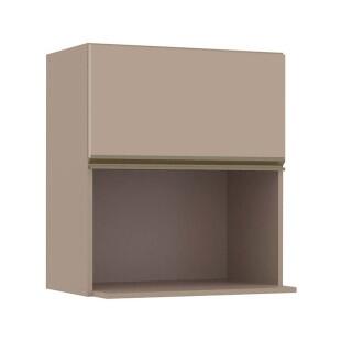 Módulo Armário Aéreo Nicho Micro-Ondas 68x60x43cm 100% MDF Cozinha Modulada Gold J Robel Fendi/Fendi Matte