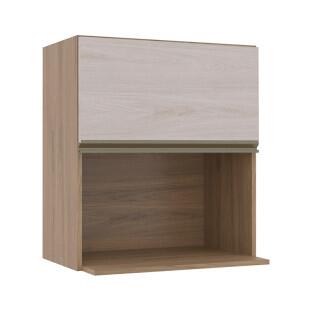 Módulo Armário Aéreo Nicho Micro-Ondas 68x60 100% MDF Cozinha Modulada Gold Robel Hanover/Aspen