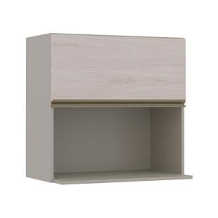 Módulo Armário Aéreo Nicho Micro-Omdas 68x70 100% MDF Cozinha Modulada Gold Robel Fendi/Aspen