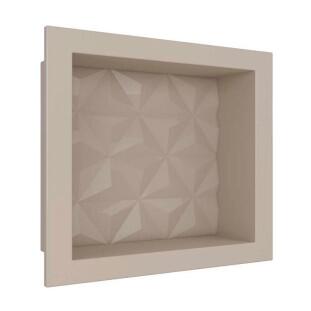 Nicho Para Banheiro 40x30x10 Mármore Sintético Cozimax Bege Textura
