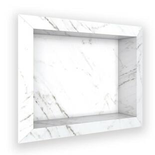 Nicho Para Banheiro 40x30X10 Porcelanato Polido Diamante Cozimax Branco