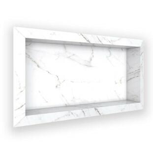 Nicho Para Banheiro 60x30x10 Porcelanato Polido Diamante Cozimax Branco