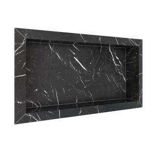 Nicho Para Banheiro 60x30x10 Porcelanato Polido Diamante Cozimax Preto