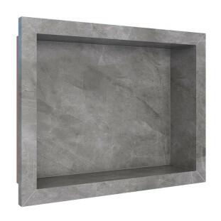 Nicho Para Banheiro 40x30X10 Porcelanato Polido Tradicional Cozimax Cinza
