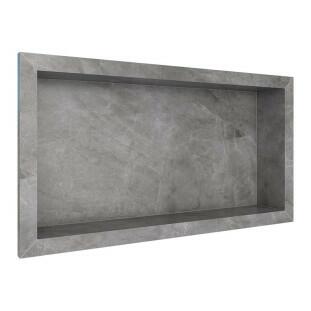 Nicho Para Banheiro 60x30x10 Porcelanato Polido Tradicional Cozimax Cinza