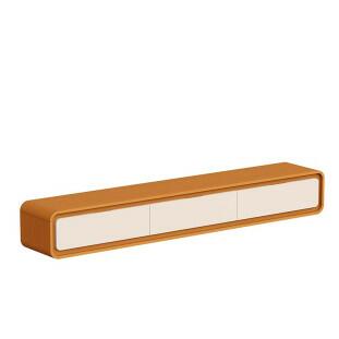 Nicho Rack Suspenso 180cm Cantos Arredondados Liv EDN Cedro/Off White
