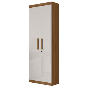 Organizador Multiuso Quarto Sala Escritório 2 Portas 204x70cm Delta Lukaliam Jequitiba/Off White