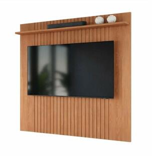 Painel Para TV 75 Polegadas 186x180cm Frisado Atlas Lukaliam Jequitiba