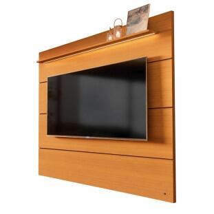 Painel Ripado Moderno Para TV 75¨ Com LED 180cm Bliss EDN 1.8 EDN Cedro