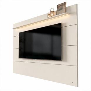 Painel Ripado Moderno Para TV 85¨ Com LED 218cm Bliss EDN 2.2 EDN Off White