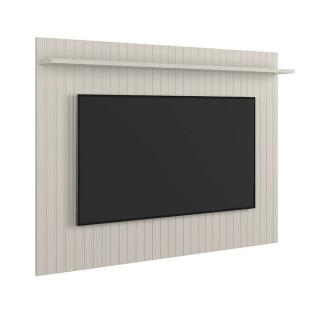 Painel Frisado Para TV até 75 Polegadas Dallas 184x136 Lukaliam Off White/Jequitiba