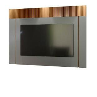 Painel Para TV 70 Polegadas Sagary 1.8 EAX Móveis Cinza/Tauari Ripado