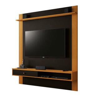 Painel Suspenso Para TV 55 Pol 1.5 Adapt EAX Móveis Preto/Cedro