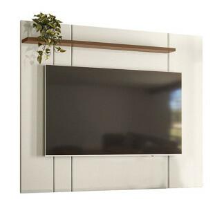 Painel Para TV 65 Polegadas 1.6 Zacat EAX Móveis Off White/Cedro