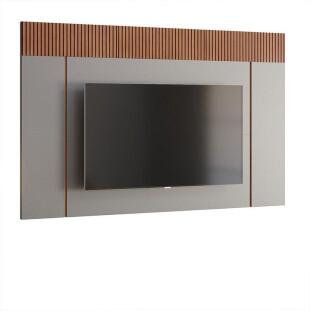 Painel Para TV 75 Polegadas Sagary 2.1 EAX Móveis Cinza/Tauari Ripado