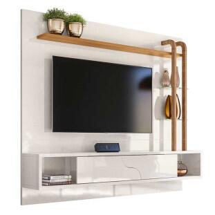 Painel Para TV 55 Polegadas 180cm Supreme 1.8 Lukaliam Off White/Tauari