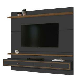 Painel Para TV 58 Polegadas Treviso 160 EDN Grafite/Naturale