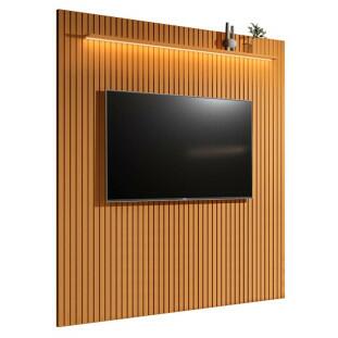 Painel Ripado 229cm Para TV até 85¨ Com LED Arbo 2.3 EDN Cedro