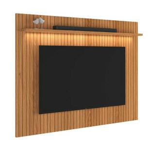 Painel Para TV 75 Polegadas 180cm Com LED Évora Lukaliam Jequitiba Ripado 3D