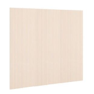 Placa Painel Ripado Madeira MDF 282cm x 240cm Arbo EDN Off White