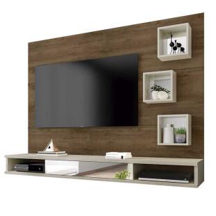 Painel Para Sala TV até 42 Viena RV Móveis Freijó/Off White