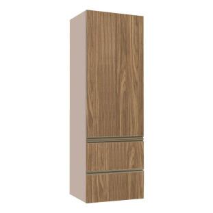 Módulo Paneleiro 172x70x56cm 2 Portas 2 Gavetas 100% MDF Cozinha Modulada Gold J Robel Fendi/Amendoeira BP