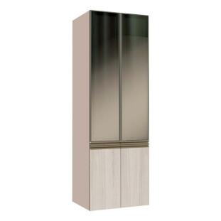 Módulo Paneleiro 70cm Vidro Reflecta 208x70x56cm 100% MDF Cozinha Modulada Gold J Robel Fendi/Aspen